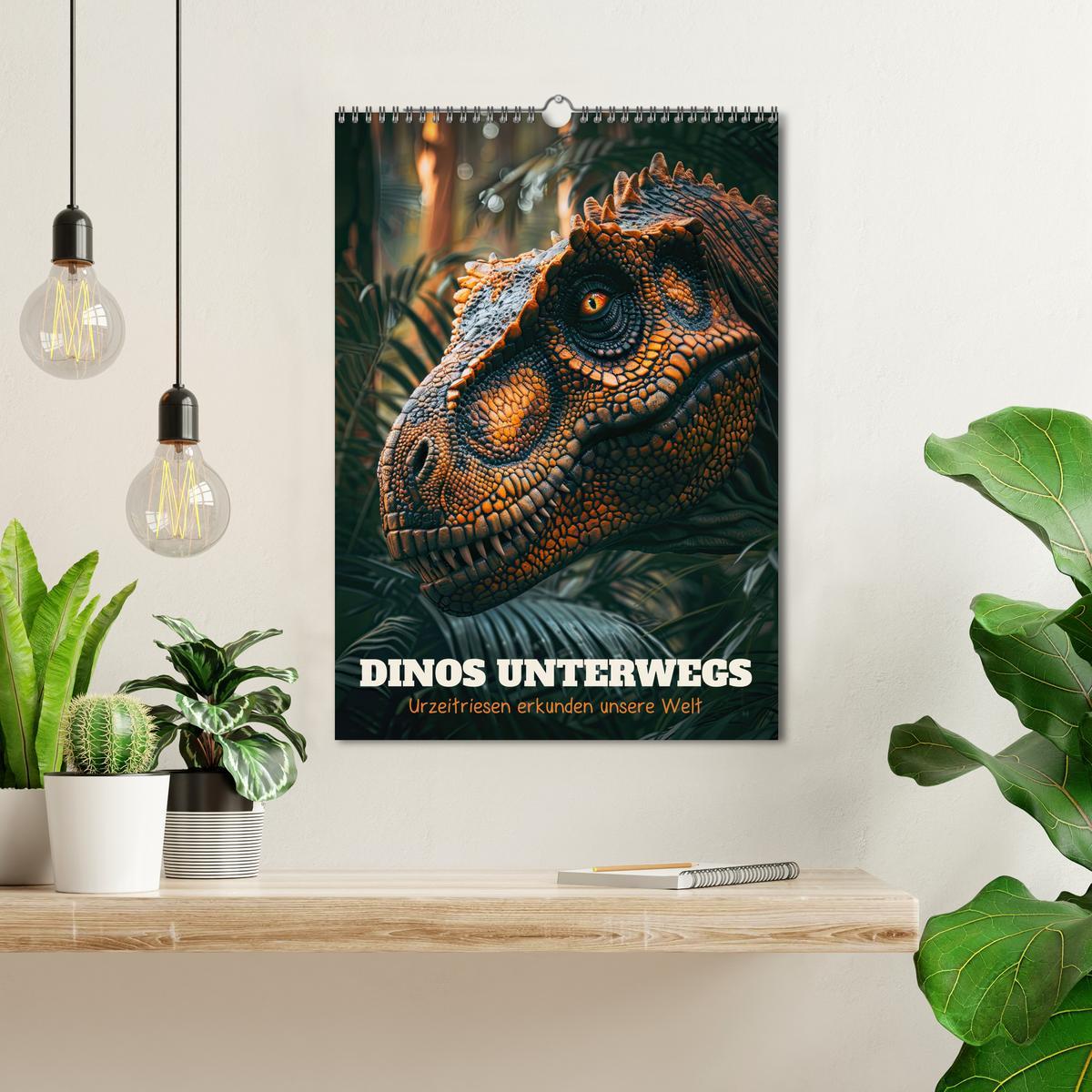 Bild: 9783457170793 | Dinos unterwegs: Urzeitriesen erkunden unsere Welt (Wandkalender...