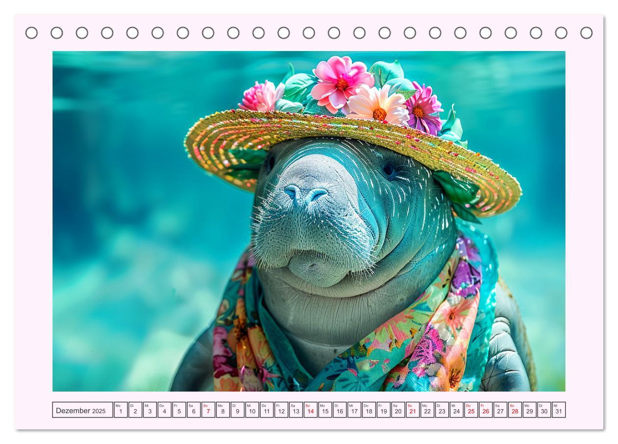 Bild: 9783435470099 | Modische Manatees. Charmante Seekühe mit Stil (Tischkalender 2025...