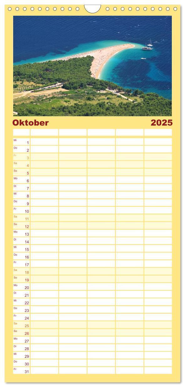 Bild: 9783457119112 | Familienplaner 2025 - Kroatien mit 5 Spalten (Wandkalender, 21 x 45...