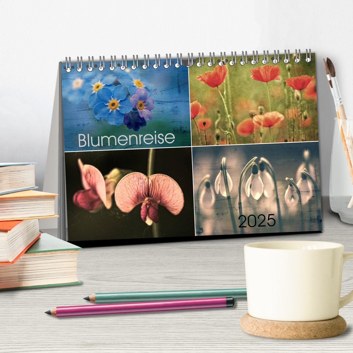 Bild: 9783435611355 | Blumenreise 2025 (Tischkalender 2025 DIN A5 quer), CALVENDO...