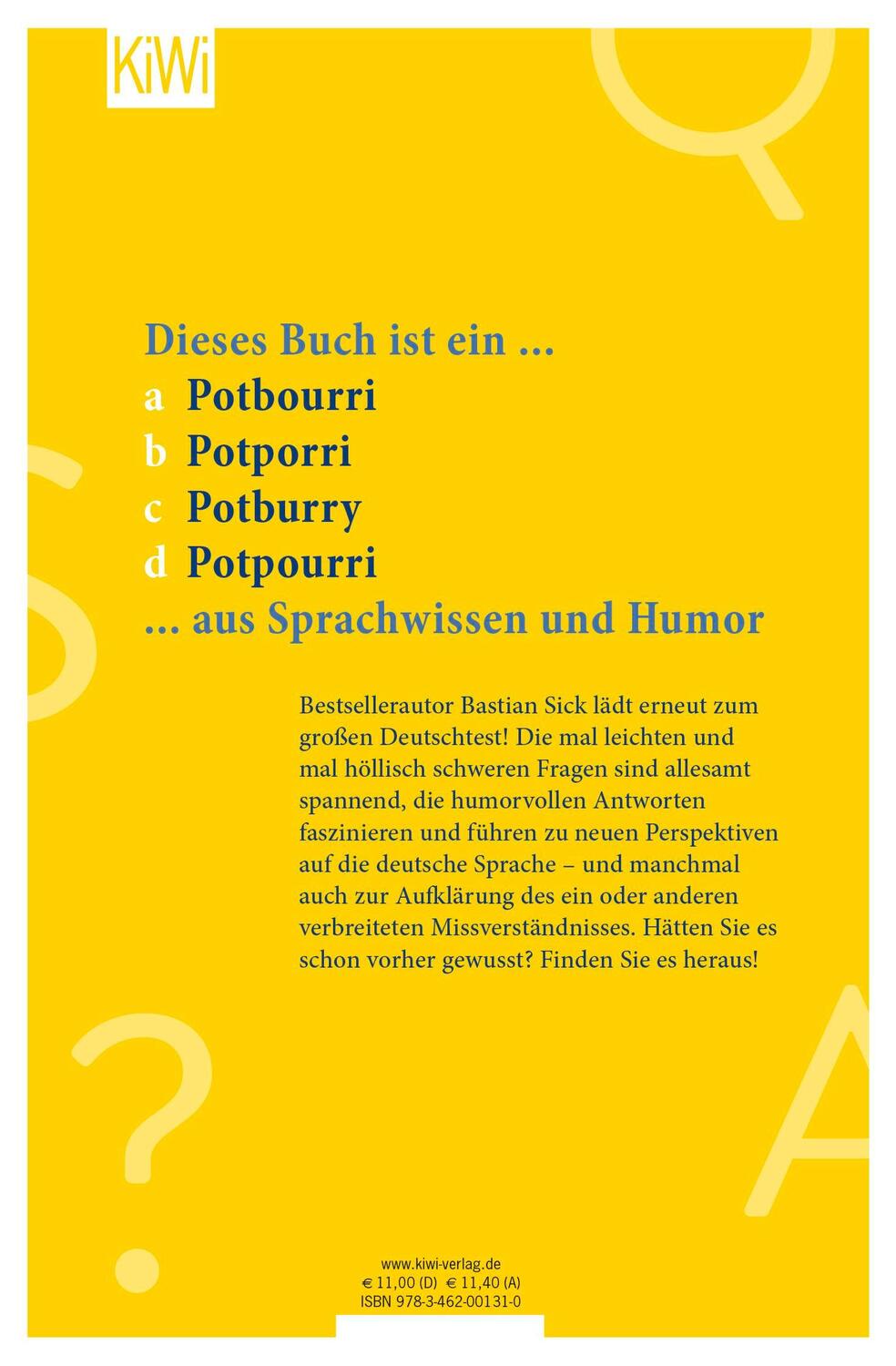 Rückseite: 9783462001310 | Wie gut ist Ihr Deutsch? 3 | Dem großen Test sein dritter Teil | Sick