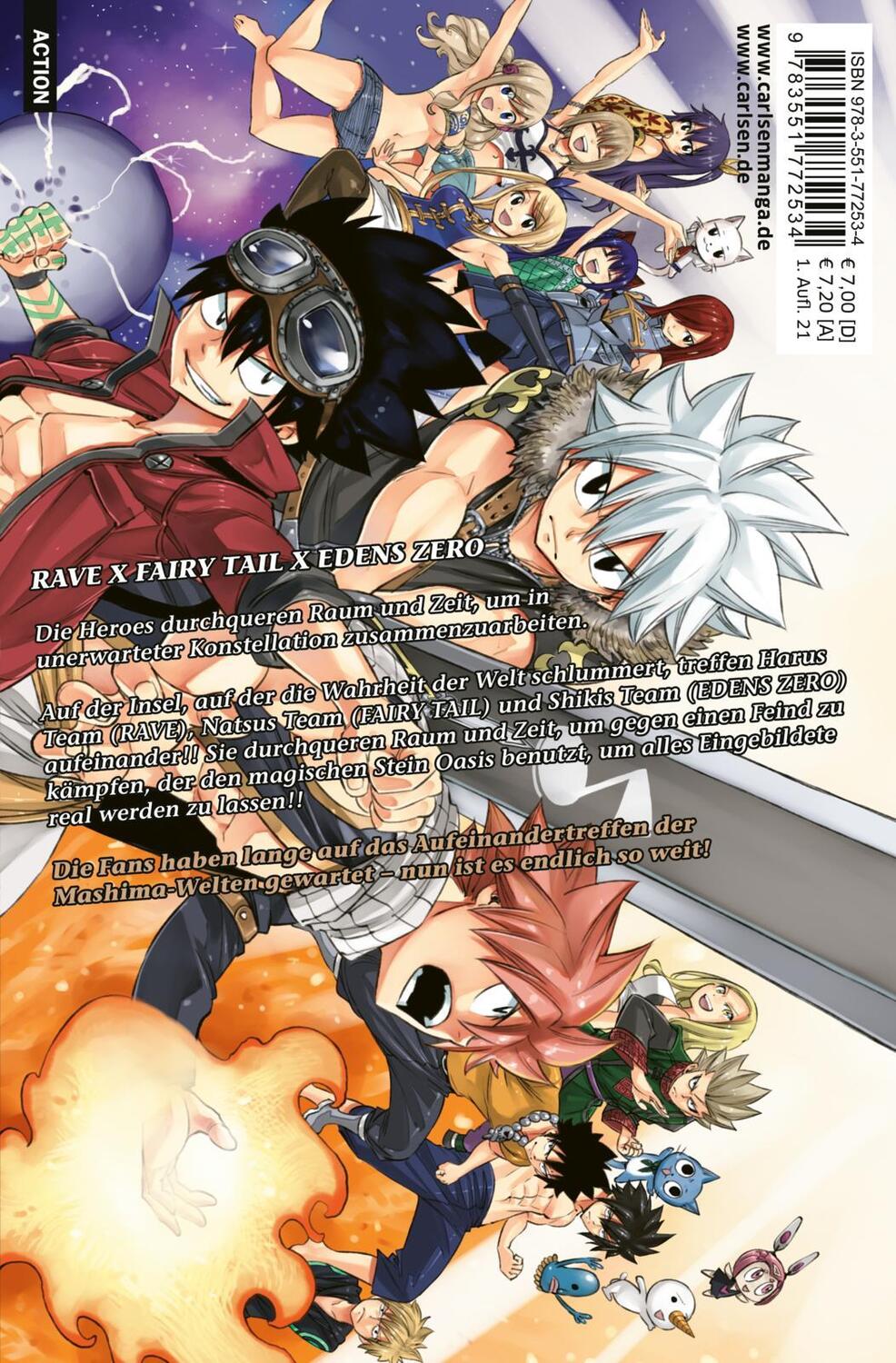 Rückseite: 9783551772534 | Mashima HERO'S | Das Crossover von RAVE, FAIRY TAIL &amp; EDENS ZERO!