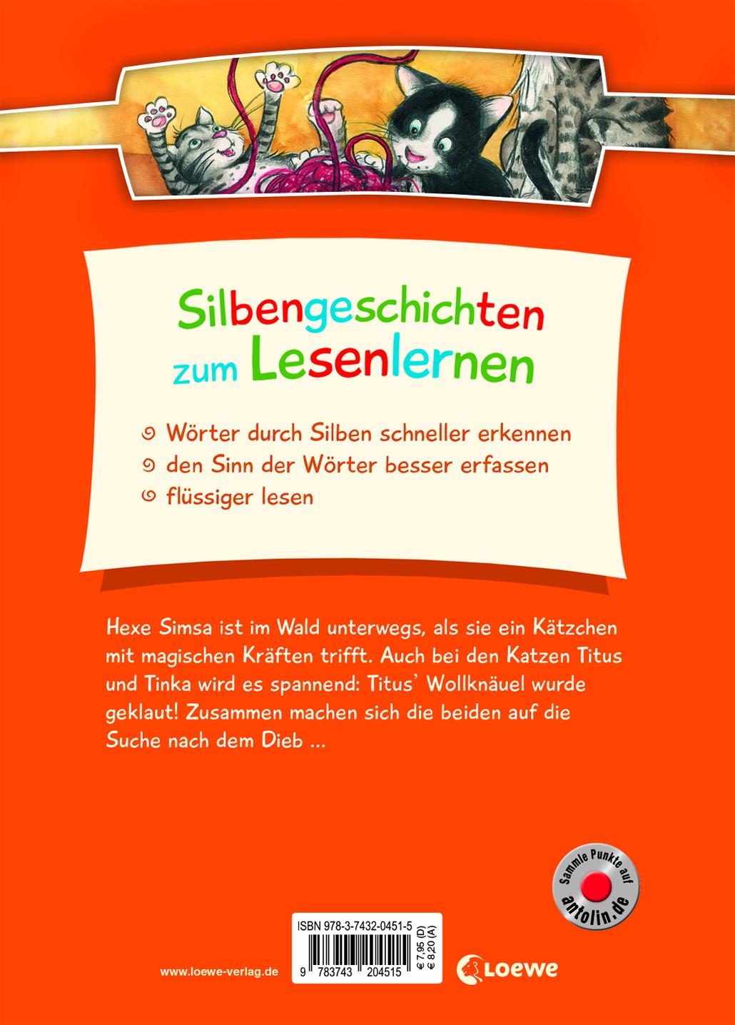 Rückseite: 9783743204515 | Silbengeschichten zum Lesenlernen - Katzengeschichten | Jablonski