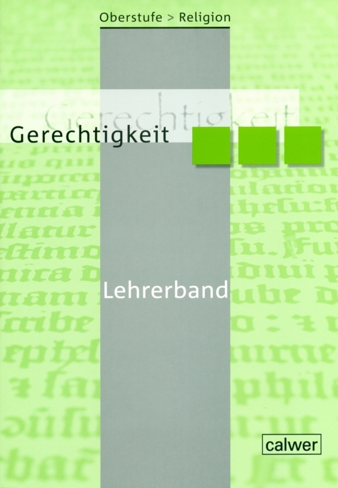 Cover: 9783766840868 | Oberstufe Religion - Gerechtigkeit | Lehrerband | Veit J Dieterich