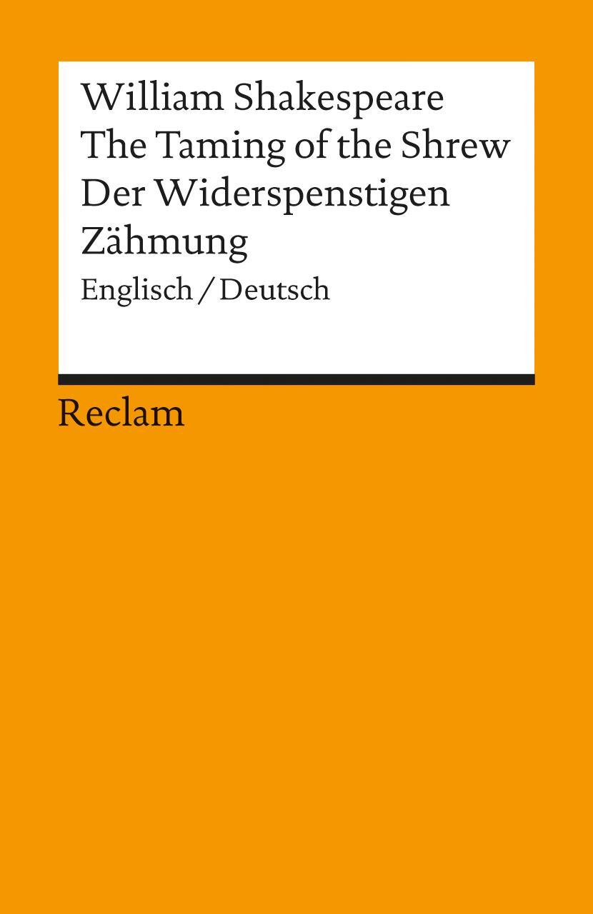 Cover: 9783150080320 | The Taming of the Shrew / Der Widerspenstigen Zähmung | Shakespeare