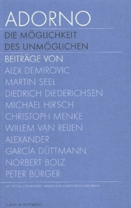 Cover: 9783518067147 | Adorno. Die Möglichkeit des Unmöglichen, Textband. Adorno. The...