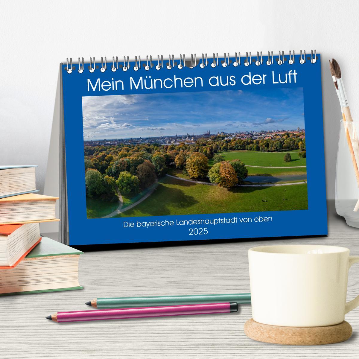 Bild: 9783435283569 | Mein München aus der Luft (Tischkalender 2025 DIN A5 quer),...