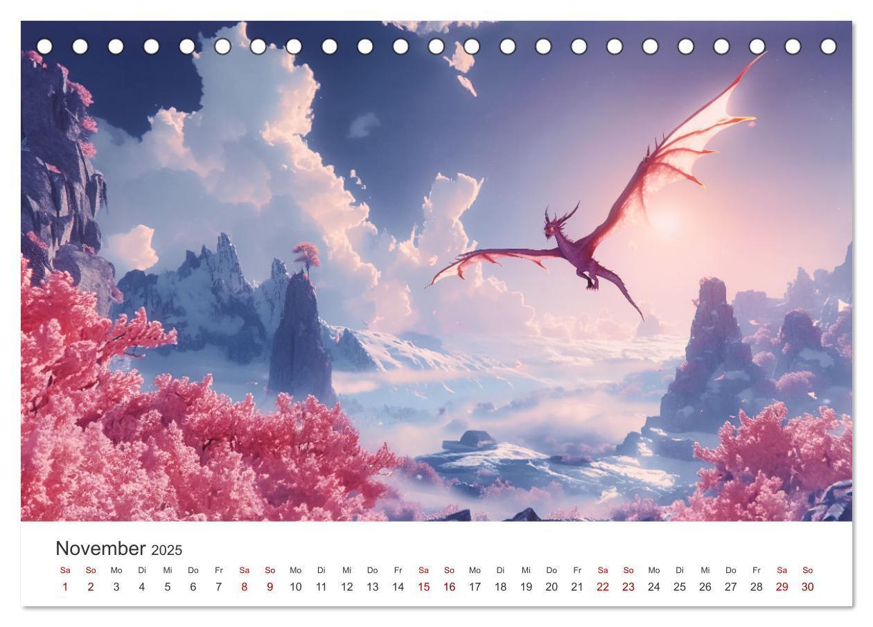 Bild: 9783383790966 | Das Jahr der Drachen (Tischkalender 2025 DIN A5 quer), CALVENDO...