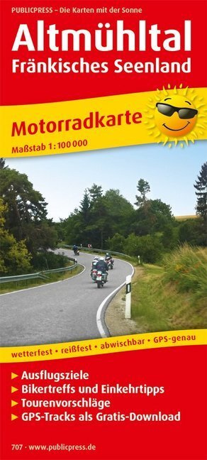 Cover: 9783899207071 | PublicPress Motorradkarte Altmühltal - Fränkisches Seenland | Deutsch