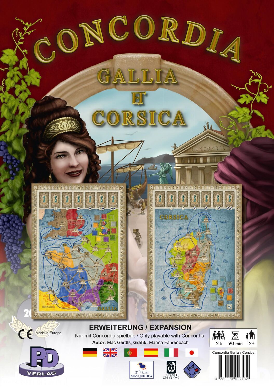 Cover: 4280000097132 | Gallia &amp; Corsica - Erweiterung zu Concordia | Mac Gerdts | Spiel