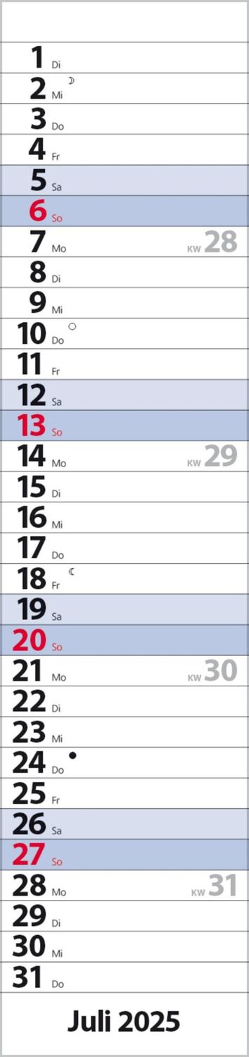 Bild: 9783731879619 | Streifenplaner Compact Blau 2025 | Verlag Korsch | Kalender | 13 S.