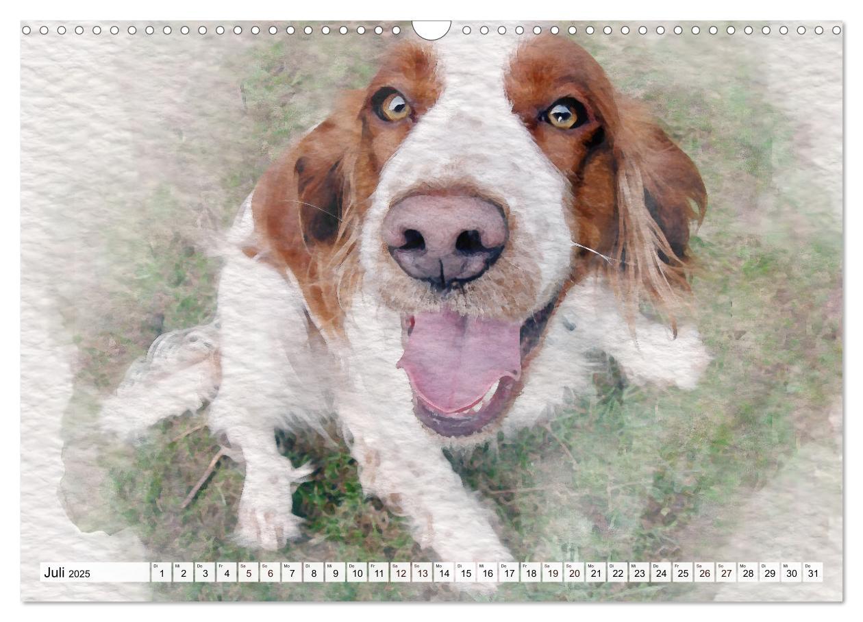 Bild: 9783457239582 | Niedliche Hunde - Digitale Aquarelle (Wandkalender 2025 DIN A3...