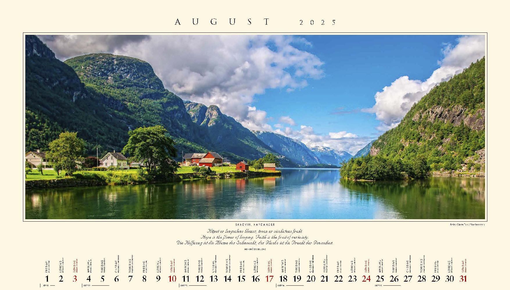 Bild: 9783930232970 | Panorama Norwegen 2025 Tischkalender | Kalender | In Schuber | Deutsch