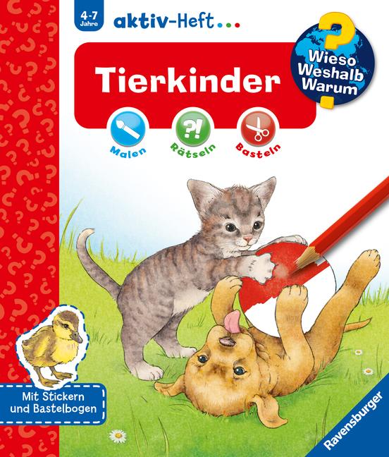 Cover: 9783473326938 | Wieso? Weshalb? Warum? aktiv-Heft: Tierkinder | Stefan Richter | Buch