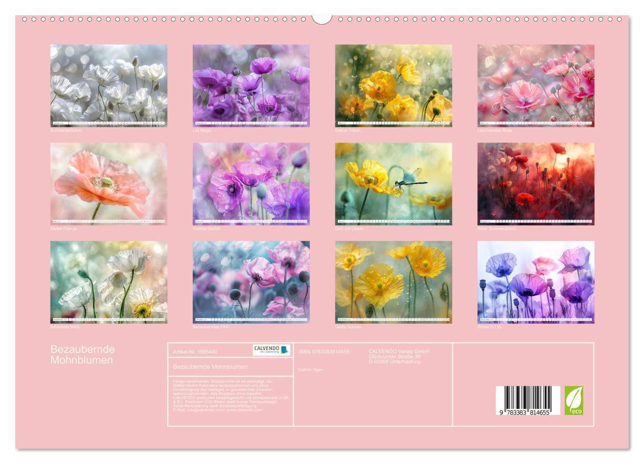 Bild: 9783383814655 | Bezaubernde Mohnblumen (hochwertiger Premium Wandkalender 2025 DIN...