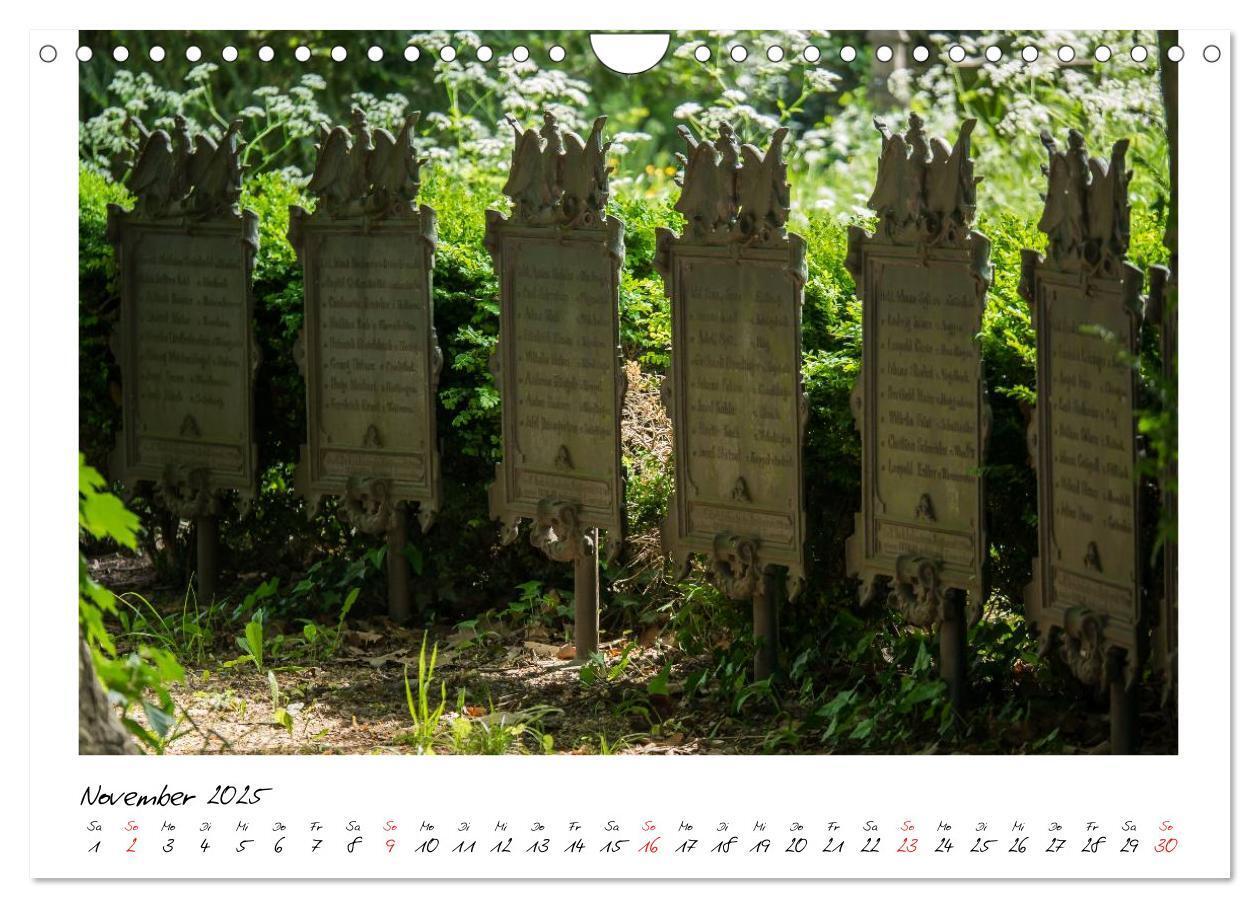 Bild: 9783435712892 | Alter Friedhof Freiburg (Wandkalender 2025 DIN A4 quer), CALVENDO...