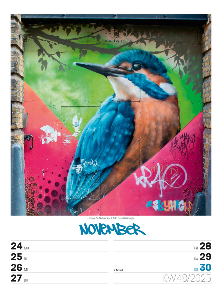 Bild: 9783838435299 | Street Art - Graffiti - Wochenplaner Kalender 2025 | Kunstverlag