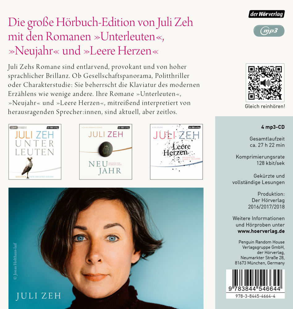 Bild: 9783844546644 | Die große Hörbuch-Edition, 4 Audio-CD, 4 MP3 | Juli Zeh | Audio-CD