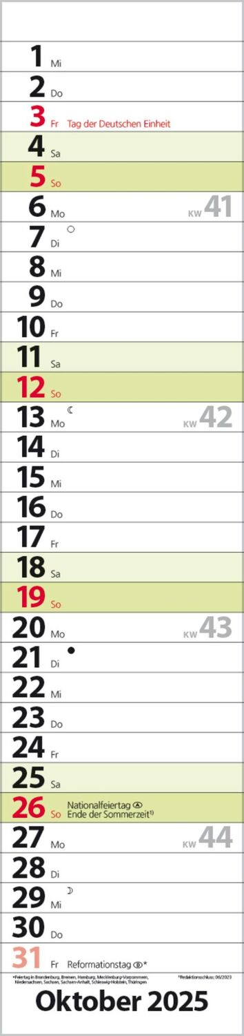 Bild: 9783731879626 | Streifenplaner Compact Grün 2025 | Verlag Korsch | Kalender | 13 S.