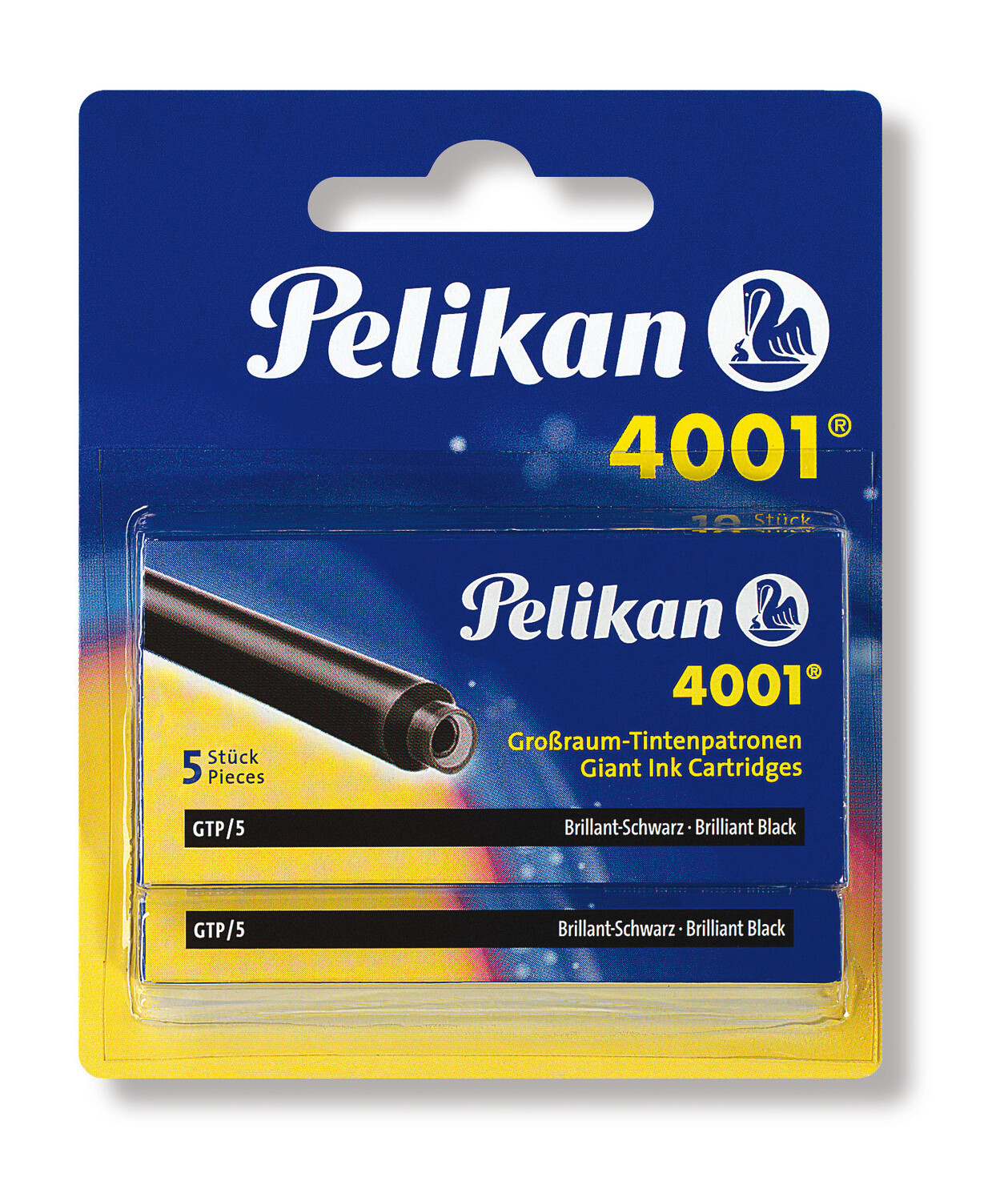 Cover: 4012700330864 | Pelikan Tintenpatronen 4001®, 2 x 5 Großraum-Patronen Brillant-Schwarz