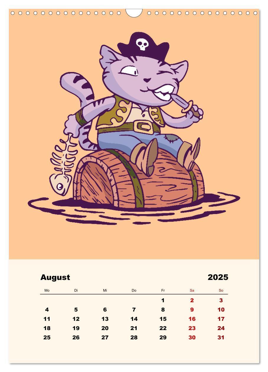 Bild: 9783435902279 | Tierische Piraten (Wandkalender 2025 DIN A3 hoch), CALVENDO...