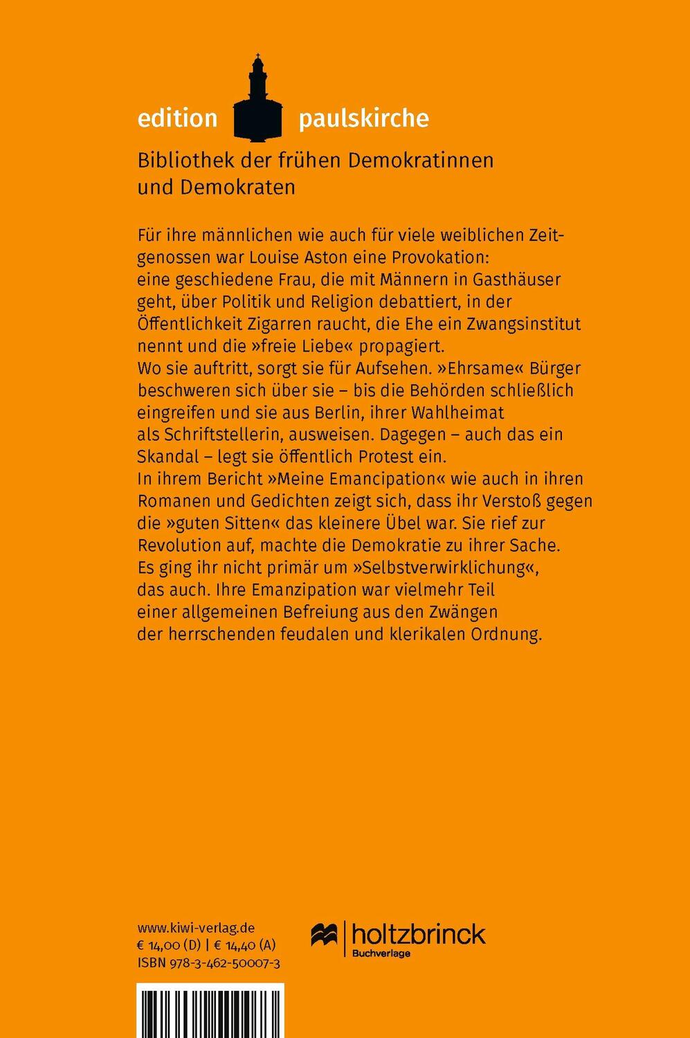 Rückseite: 9783462500073 | Freiem Leben, freiem Lieben bin ich immer treu geblieben | Aston