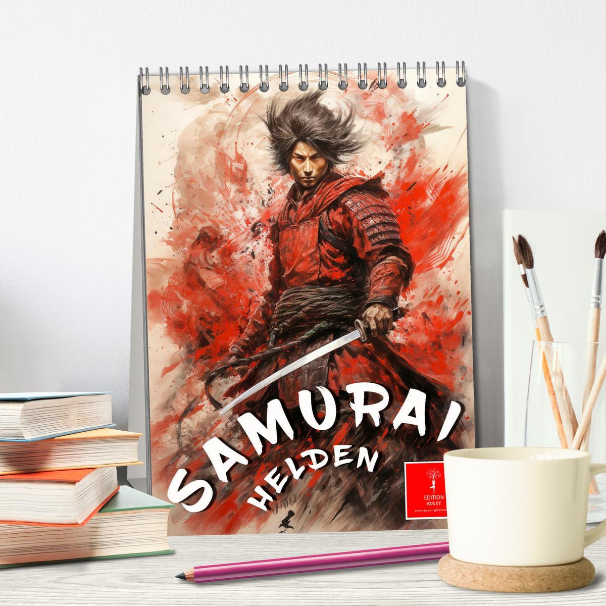 Bild: 9783435845910 | Samurai Helden (Tischkalender 2025 DIN A5 hoch), CALVENDO...