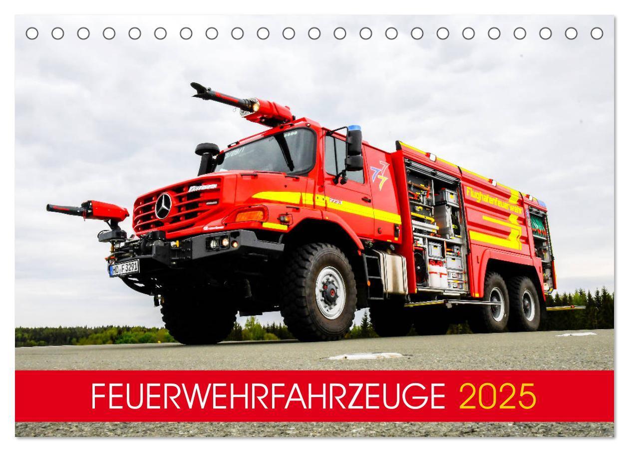 Cover: 9783435164325 | Feuerwehrfahrzeuge (Tischkalender 2025 DIN A5 quer), CALVENDO...