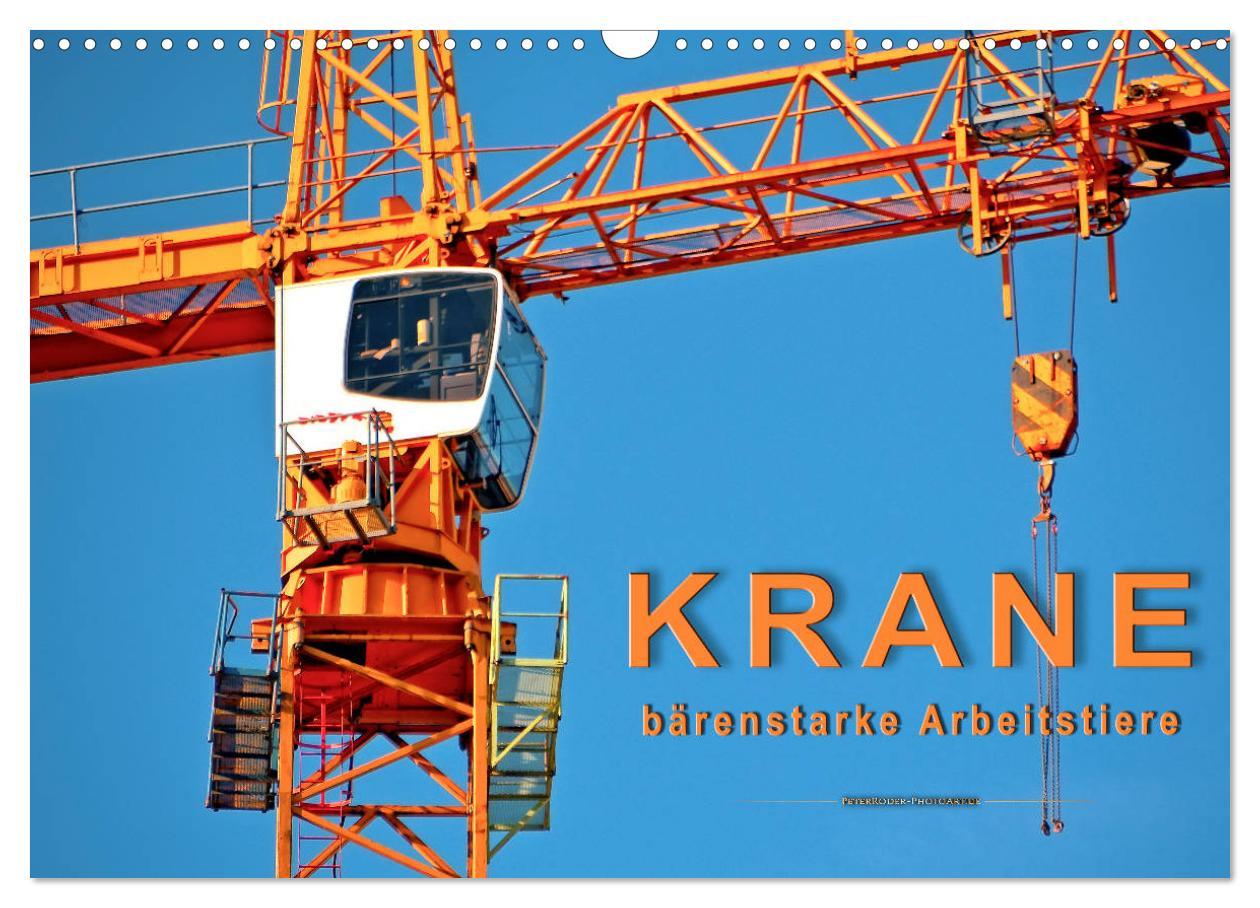 Cover: 9783435278077 | Krane - bärenstarke Arbeitstiere (Wandkalender 2025 DIN A3 quer),...