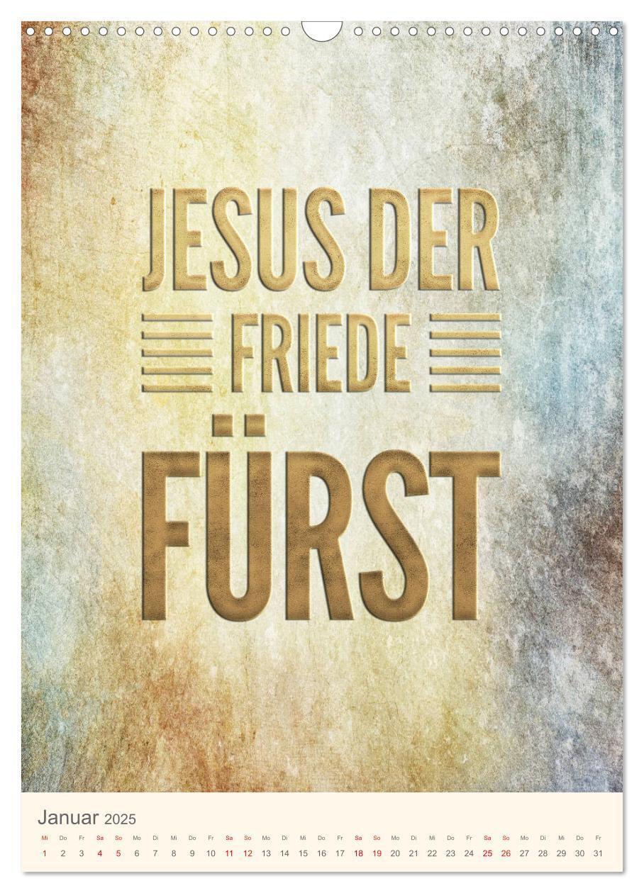 Bild: 9783435975938 | Namen von Jesus (Wandkalender 2025 DIN A3 hoch), CALVENDO...