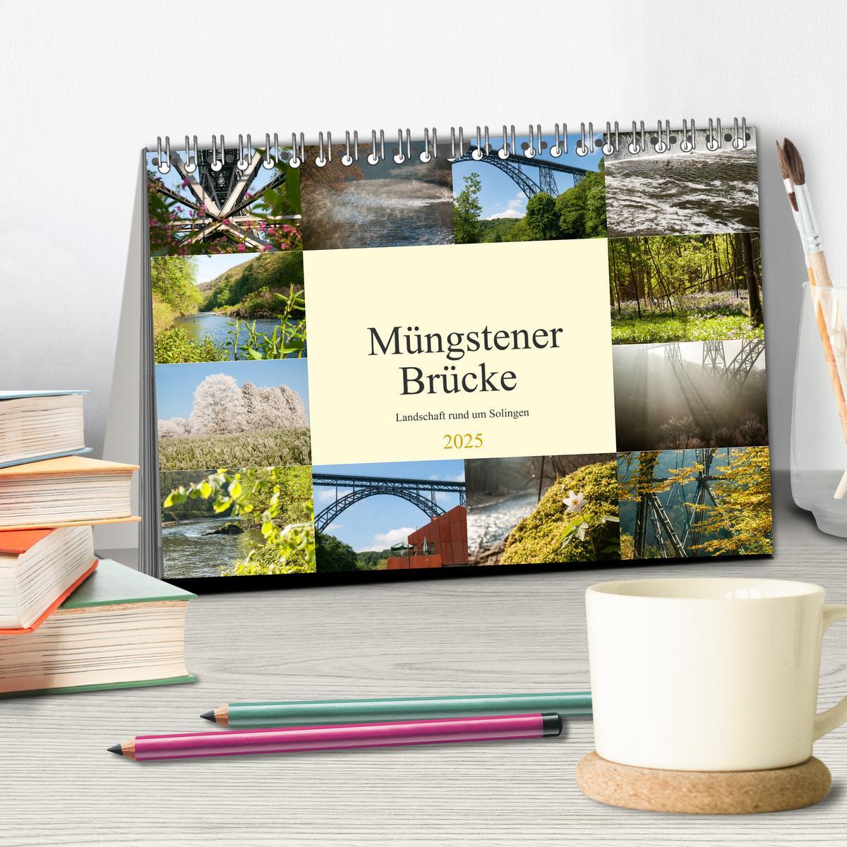 Bild: 9783435013814 | Müngstener Brücke - Landschaft rund um Solingen (Tischkalender 2025...