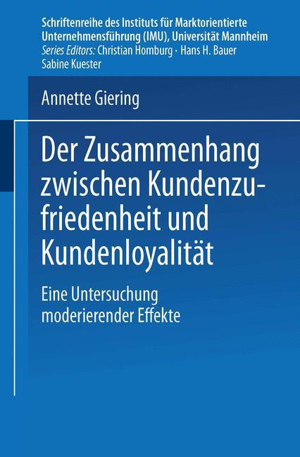 Cover: 9783824472390 | Der Zusammenhang zwischen Kundenzufriedenheit und Kundenloyalität