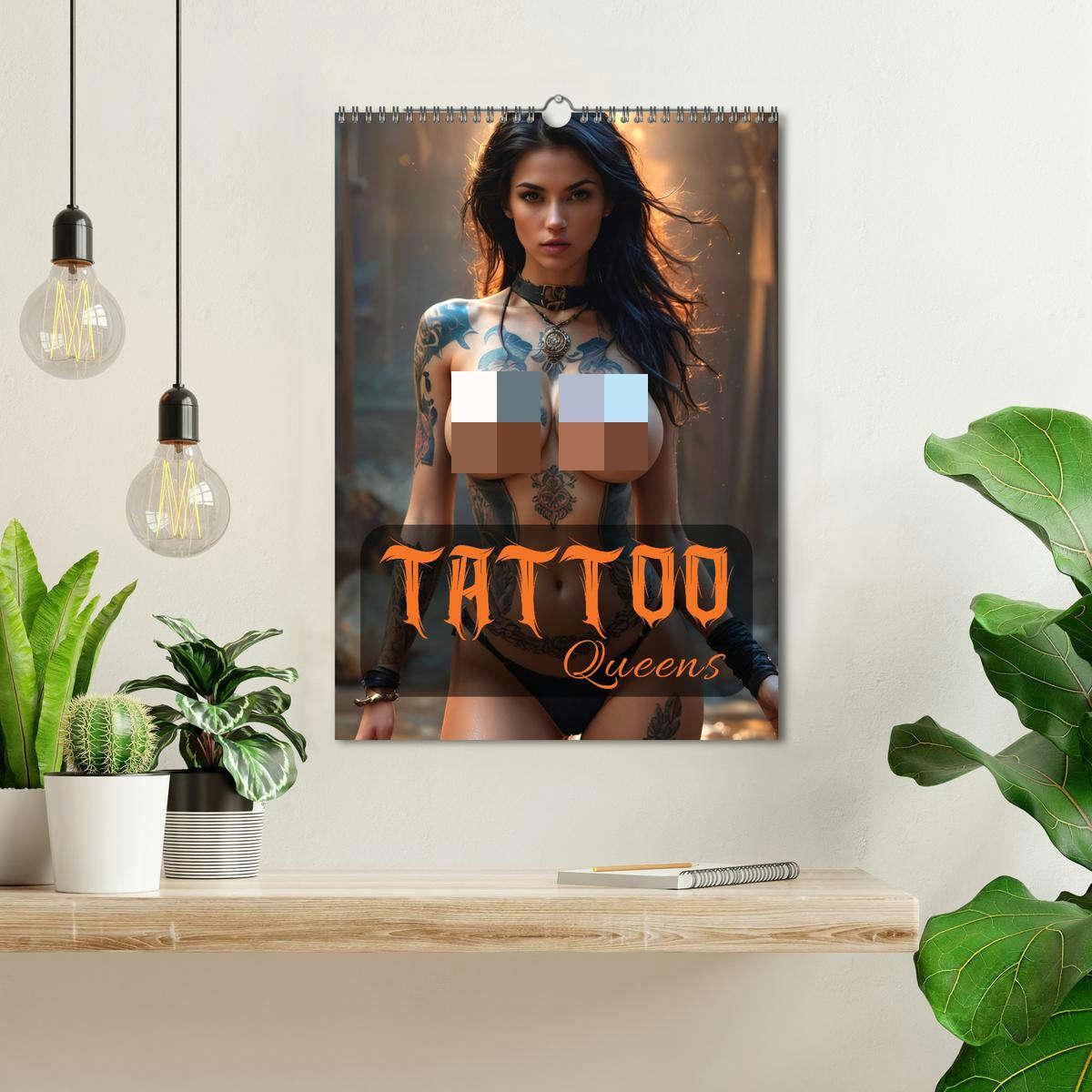 Bild: 9783383817533 | Tattoo Queens (Wandkalender 2025 DIN A3 hoch), CALVENDO Monatskalender