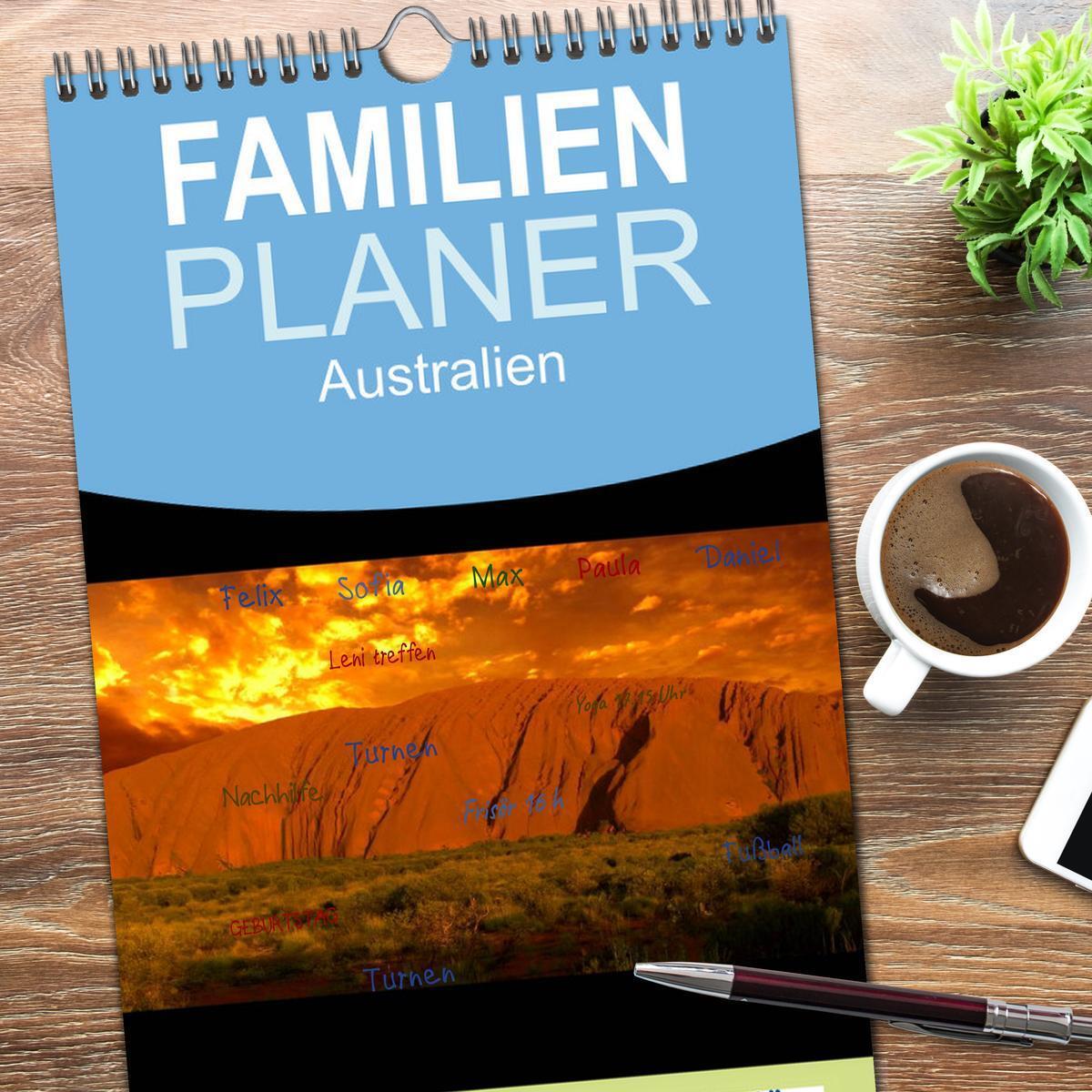 Bild: 9783457121542 | Familienplaner 2025 - Australien mit 5 Spalten (Wandkalender, 21 x...