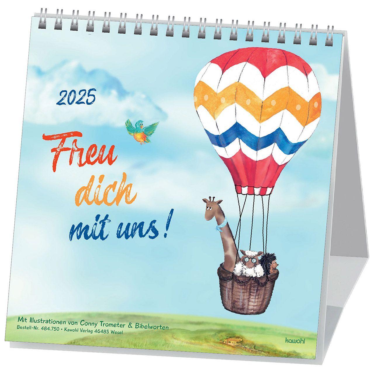 Cover: 9783754875056 | Freu dich mit uns! 2025 | Postkarten-Kalender, Maße (B/H): 16 x 16 cm