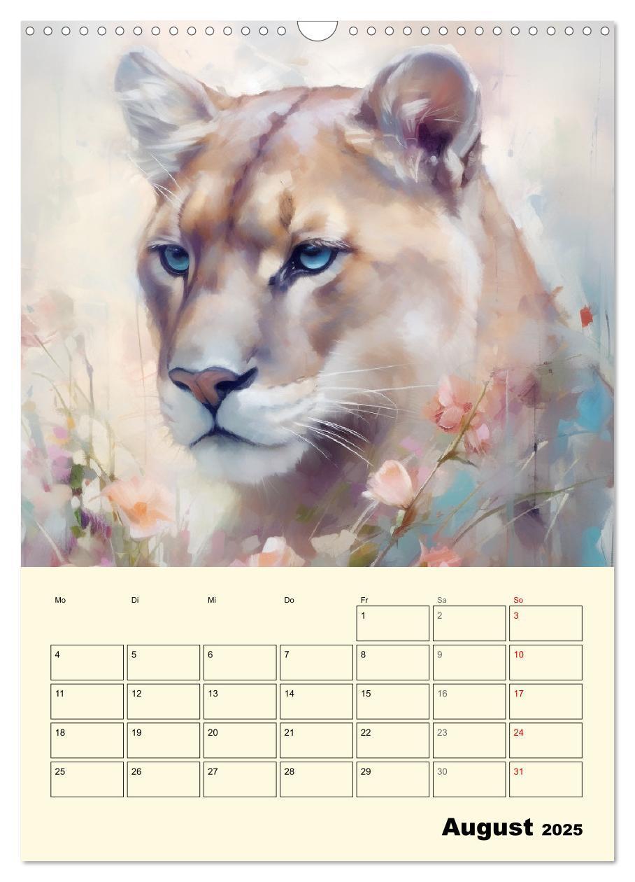 Bild: 9783435868599 | Raubkatzen. Zauberhafte Aquarelle (Wandkalender 2025 DIN A3 hoch),...