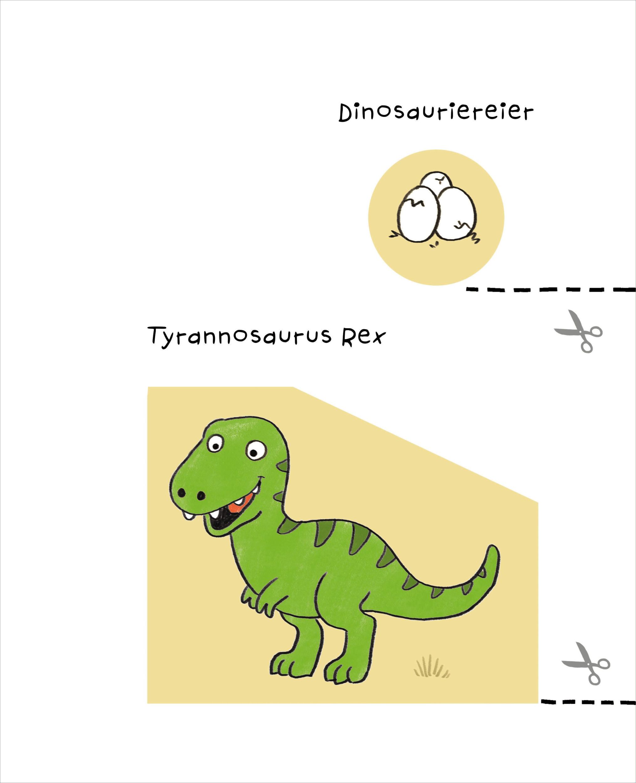 Bild: 9783809445104 | Mein kunterbuntes Ausschneidebuch - Dinosaurier. Schneiden, kleben,...