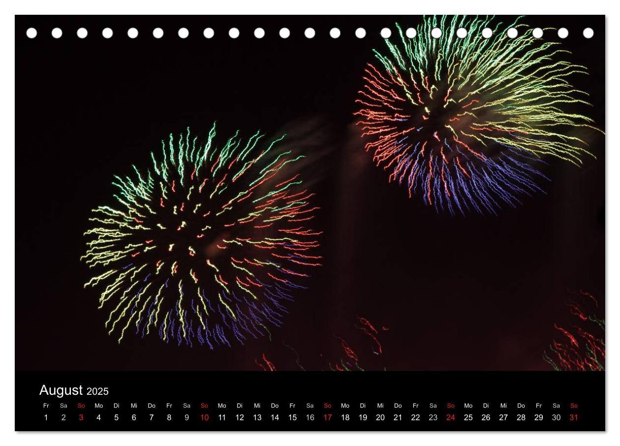 Bild: 9783435787432 | Feuerwerk (Tischkalender 2025 DIN A5 quer), CALVENDO Monatskalender