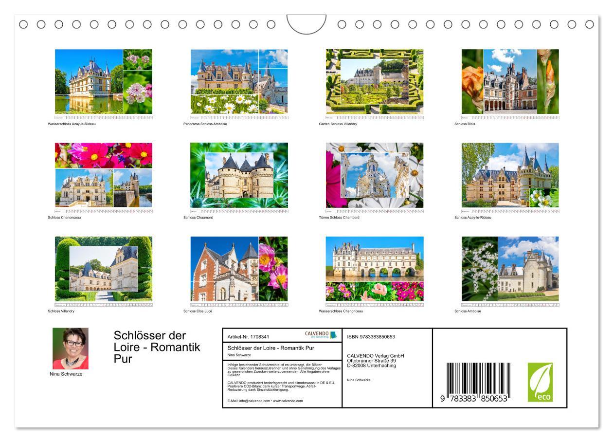 Bild: 9783383850653 | Schlösser der Loire - Romantik Pur (Wandkalender 2025 DIN A4 quer),...