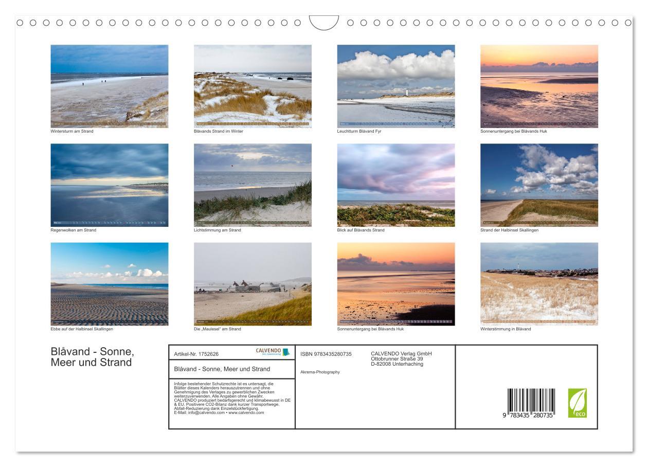 Bild: 9783435280735 | Blåvand - Sonne, Meer und Strand (Wandkalender 2025 DIN A3 quer),...