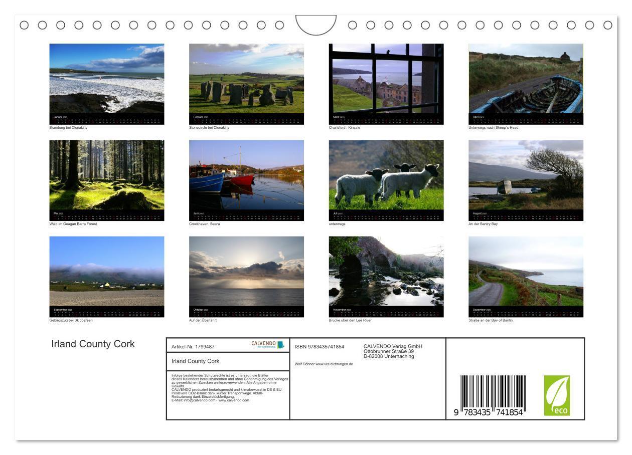 Bild: 9783435741854 | Irland County Cork (Wandkalender 2025 DIN A4 quer), CALVENDO...