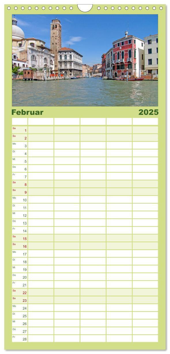 Bild: 9783457120248 | Familienplaner 2025 - Venedig mit 5 Spalten (Wandkalender, 21 x 45...