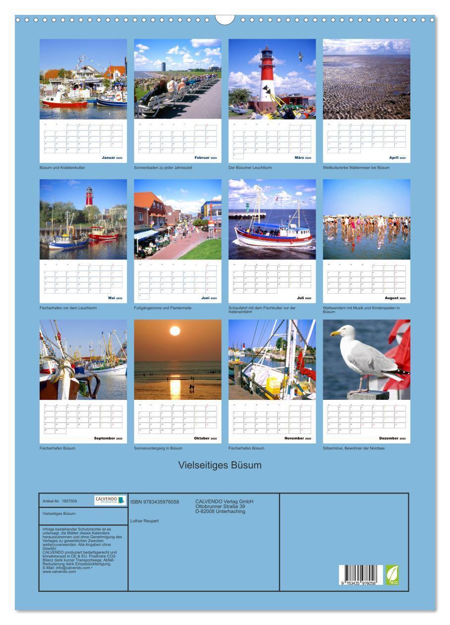 Bild: 9783435976058 | Vielseitiges Büsum (Wandkalender 2025 DIN A2 hoch), CALVENDO...