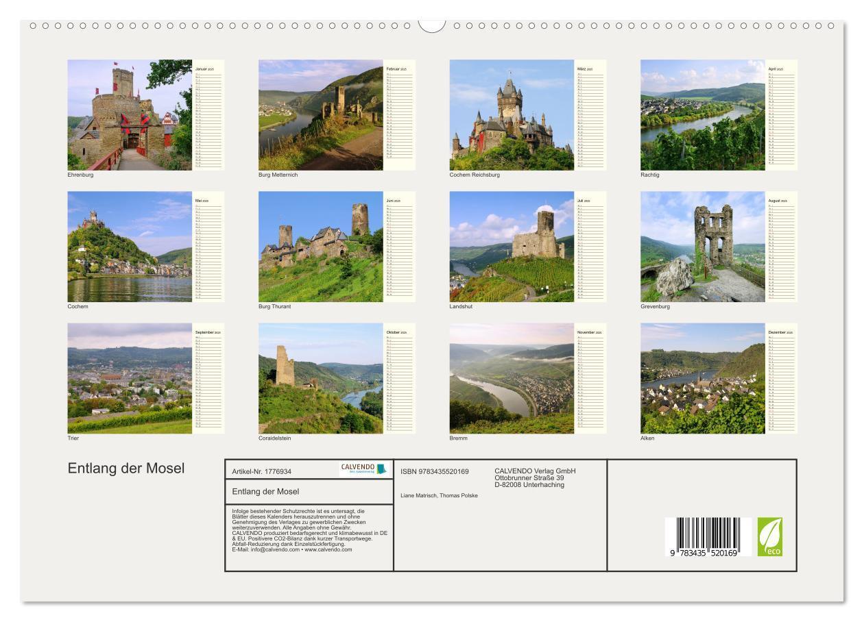 Bild: 9783435520169 | Entlang der Mosel (hochwertiger Premium Wandkalender 2025 DIN A2...