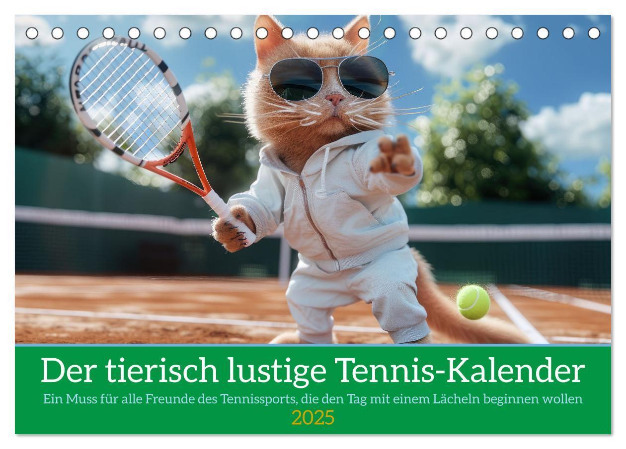 Cover: 9783457180518 | Der tierisch lustige Tennis-Kalender (Tischkalender 2025 DIN A5...