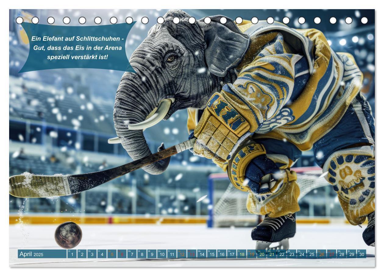 Bild: 9783457160756 | Der tierisch lustige Eishockey Kalender (Tischkalender 2025 DIN A5...