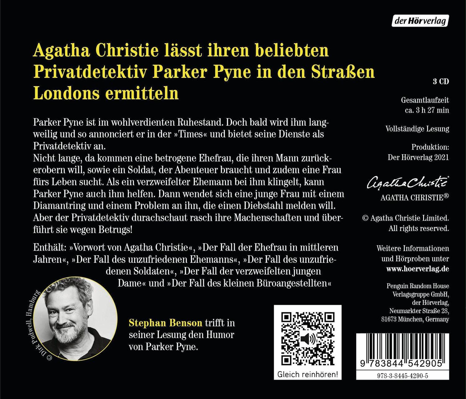 Bild: 9783844542905 | Verbrechen an der Themse | 5 Londonkrimis - Parker Pyne ermittelt | CD