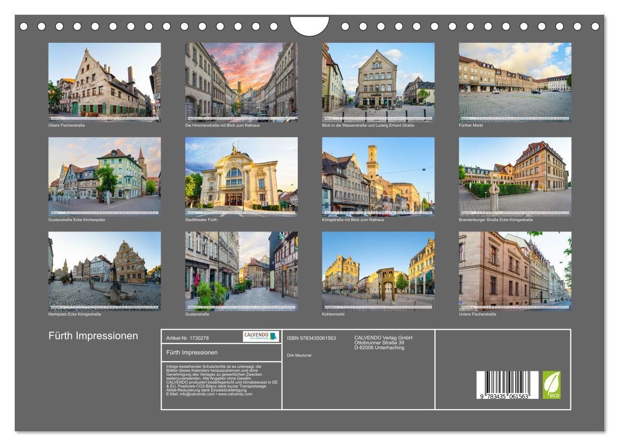 Bild: 9783435061563 | Fürth Impressionen (Wandkalender 2025 DIN A4 quer), CALVENDO...