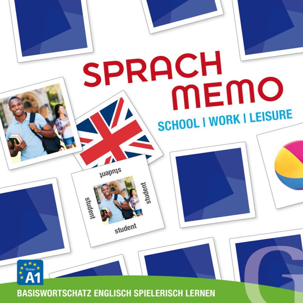 Cover: 9783190295869 | Sprachmemo Englisch: School / Work / Leisure (Spiel) | Grubbe Media