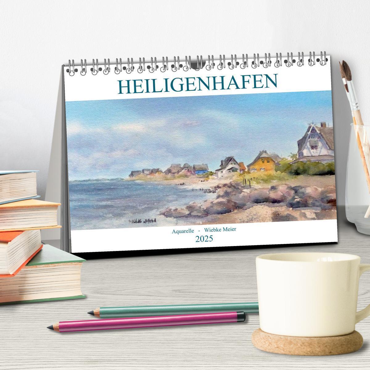 Bild: 9783435066605 | Heiligenhafenaquarelle (Tischkalender 2025 DIN A5 quer), CALVENDO...